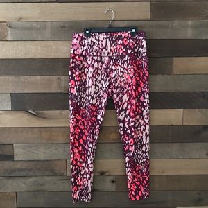 Fila Sport Red Animal Print Athletic Leggings